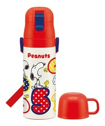 SNOOPY（スヌーピー）の「スヌーピー 超軽量・コンパクト2WAYステンレスボトル SNOOPY (ナンバー) SK（エプロン）」