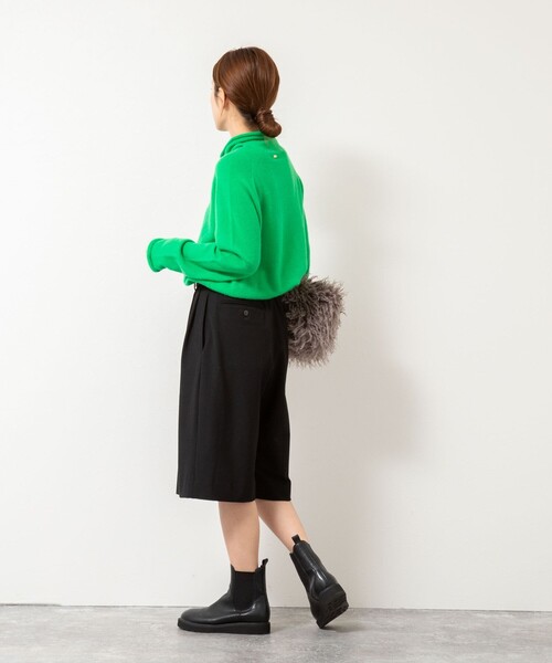 Rie Miller(リエミラー)の「ウォッシャブル2タックハーフパンツ(その他パンツ・レディース・ベージュ/ブラック・36/38)」の5枚目の写真