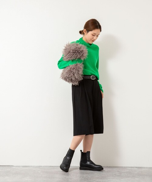 Rie Miller(リエミラー)の「ウォッシャブル2タックハーフパンツ(その他パンツ・レディース・ベージュ/ブラック・36/38)」の6枚目の写真
