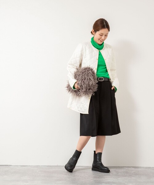 Rie Miller(リエミラー)の「ウォッシャブル2タックハーフパンツ(その他パンツ・レディース・ベージュ/ブラック・36/38)」の9枚目の写真