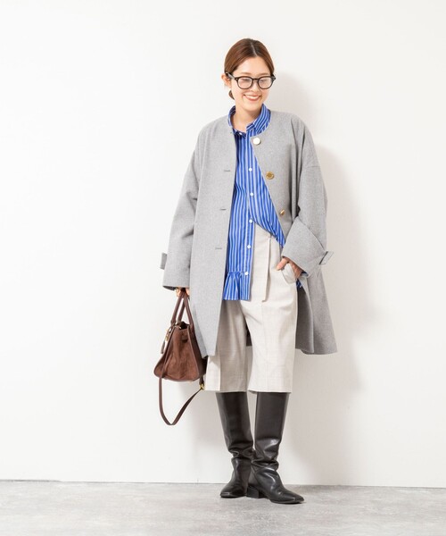 Rie Miller(リエミラー)の「ウォッシャブル2タックハーフパンツ(その他パンツ・レディース・ベージュ/ブラック・36/38)」の12枚目の写真