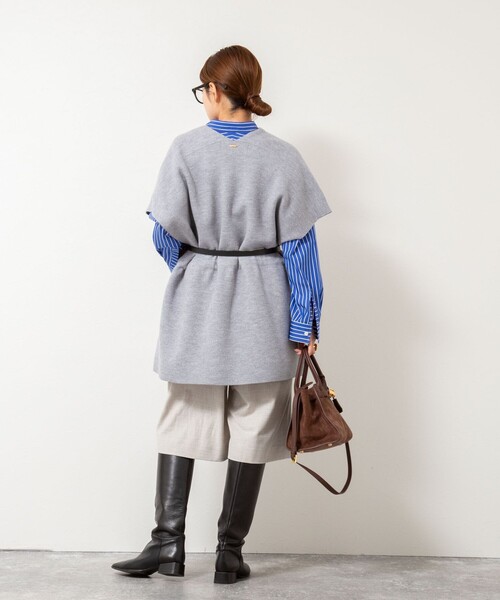 Rie Miller(リエミラー)の「ウォッシャブル2タックハーフパンツ(その他パンツ・レディース・ベージュ/ブラック・36/38)」の16枚目の写真