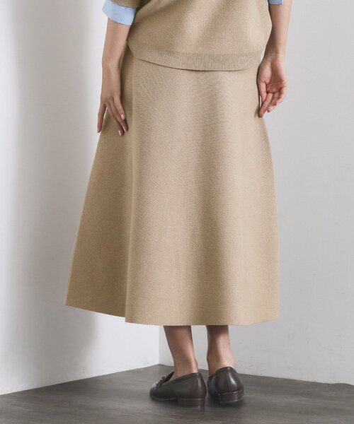 OPAQUE.CLIP（オペークドットクリップ）の「ニットフレアスカート/セットアップ対応【洗濯機OK】（スカート・レディース・ベージュ/チャコールグレー/ピンク系/オフホワイト・38/40）」の13枚目の写真