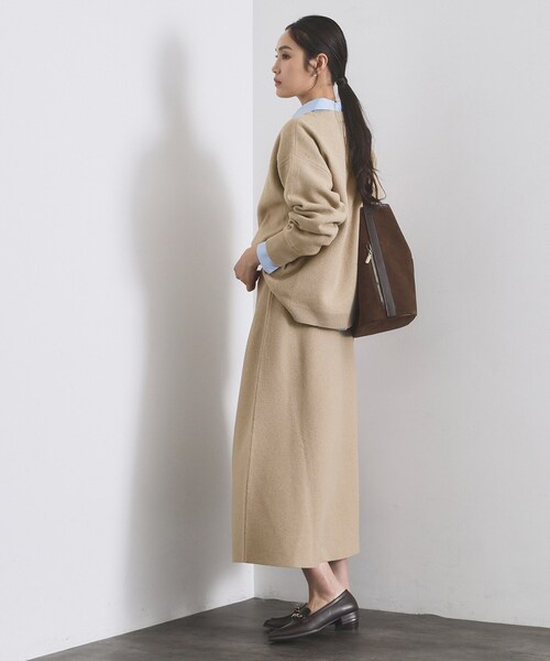 OPAQUE.CLIP（オペークドットクリップ）の「ニットフレアスカート/セットアップ対応【洗濯機OK】（スカート・レディース・ベージュ/チャコールグレー/ピンク系/オフホワイト・38/40）」の15枚目の写真