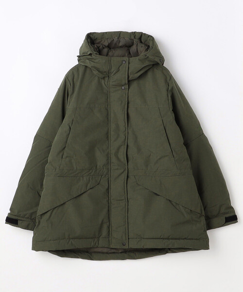 NANGA ノーカラーダウンジャケット　美品　 Mサイズ カーキ NANGA ノーカラーダウンジャケット 美品 Mサイズ カーキ