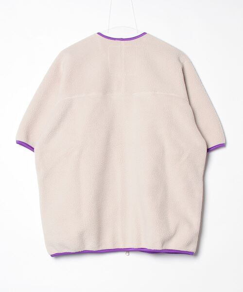 BURLAP OUTFITTER（バーラップアウトフィッター）の「PILE S/S JACKET/ パイル ショートスリーブ ジャケット（ノーカラージャケット・メンズ・ブラック/ナチュラル/チャコールグレー・LARGE/MEDIUM）」の16枚目の写真