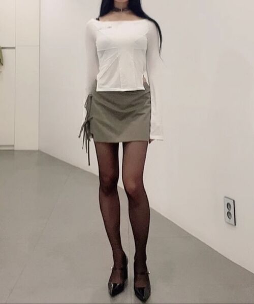 CRANK(クランク)の「ストリングラップスカートパンツ_カーキ(スカート・レディース・その他・SMALL/MEDIUM)」の3枚目の写真
