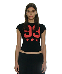 93 チャオプリンテッドショートスリーブTシャツ_ブラック