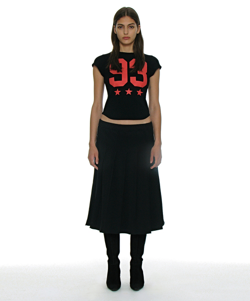 PARTIMENTO WOMEN(パルティメントウィメン)の「93 チャオプリンテッドショートスリーブTシャツ_ブラック(Tシャツ/カットソー・レディース・ブラック・SMALL/MEDIUM)」の2枚目の写真