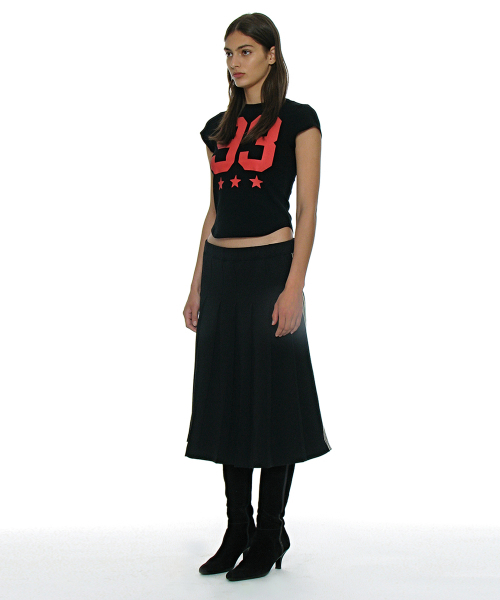 PARTIMENTO WOMEN(パルティメントウィメン)の「93 チャオプリンテッドショートスリーブTシャツ_ブラック(Tシャツ/カットソー・レディース・ブラック・SMALL/MEDIUM)」の3枚目の写真