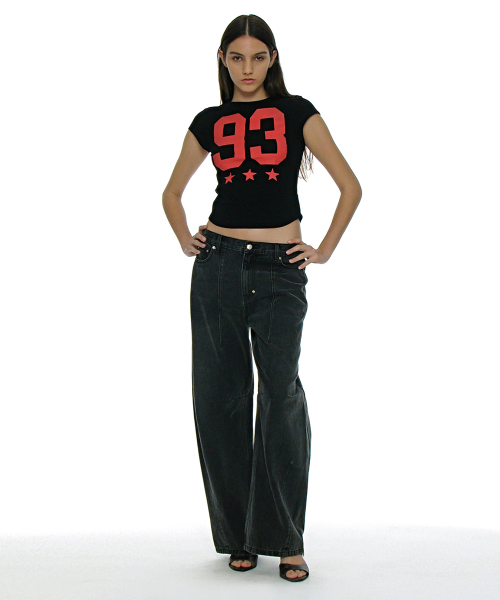 PARTIMENTO WOMEN(パルティメントウィメン)の「93 チャオプリンテッドショートスリーブTシャツ_ブラック(Tシャツ/カットソー・レディース・ブラック・SMALL/MEDIUM)」の7枚目の写真