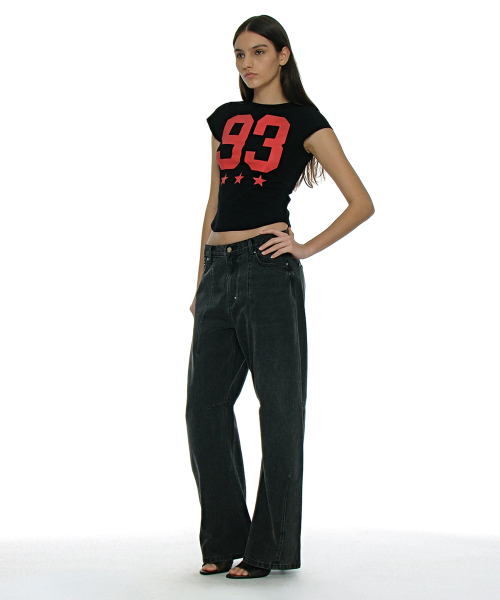 PARTIMENTO WOMEN(パルティメントウィメン)の「93 チャオプリンテッドショートスリーブTシャツ_ブラック(Tシャツ/カットソー・レディース・ブラック・SMALL/MEDIUM)」の8枚目の写真