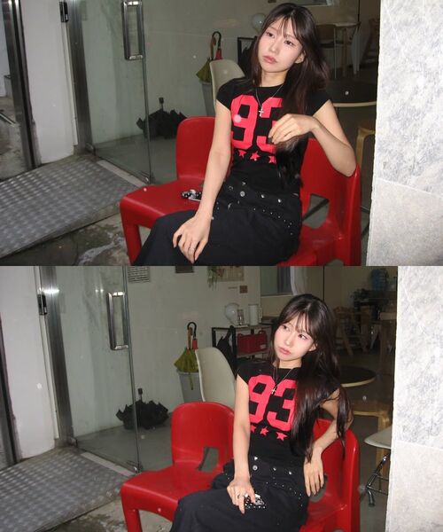 PARTIMENTO WOMEN(パルティメントウィメン)の「93 チャオプリンテッドショートスリーブTシャツ_ブラック(Tシャツ/カットソー・レディース・ブラック・SMALL/MEDIUM)」の18枚目の写真