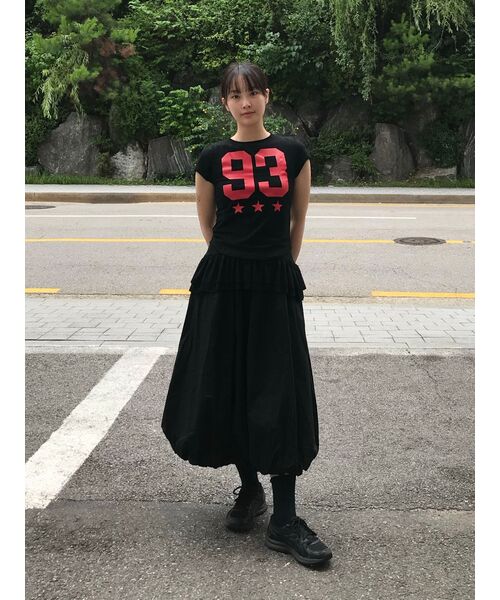 PARTIMENTO WOMEN(パルティメントウィメン)の「93 チャオプリンテッドショートスリーブTシャツ_ブラック(Tシャツ/カットソー・レディース・ブラック・SMALL/MEDIUM)」の19枚目の写真