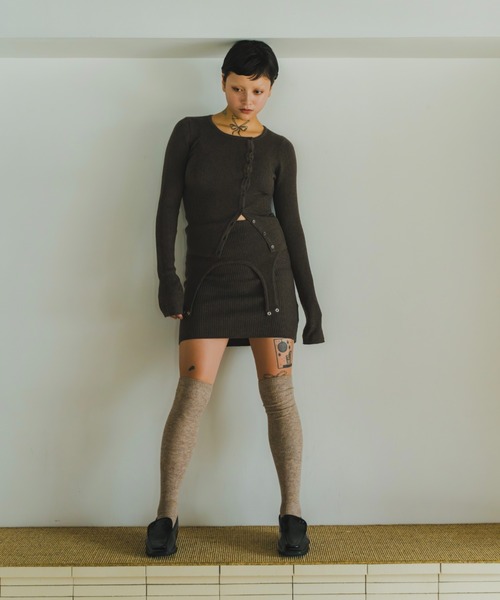 lit(リット)の「Mulch WAY Knit Tanktop(ニット/セーター・レディース・チャコールグレー/ブラウン・FREE)」の6枚目の写真