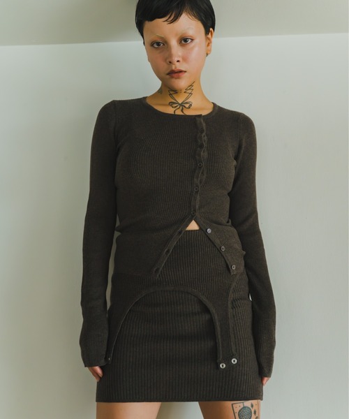 lit(リット)の「Mulch WAY Knit Tanktop(ニット/セーター・レディース・チャコールグレー/ブラウン・FREE)」の5枚目の写真
