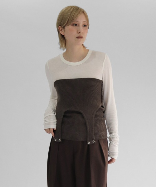 lit(リット)の「Mulch WAY Knit Tanktop(ニット/セーター・レディース・チャコールグレー/ブラウン・FREE)」の12枚目の写真