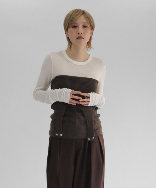 lit(リット)の「Mulch WAY Knit Tanktop(ニット/セーター・レディース・チャコールグレー/ブラウン・FREE)」の16枚目の写真