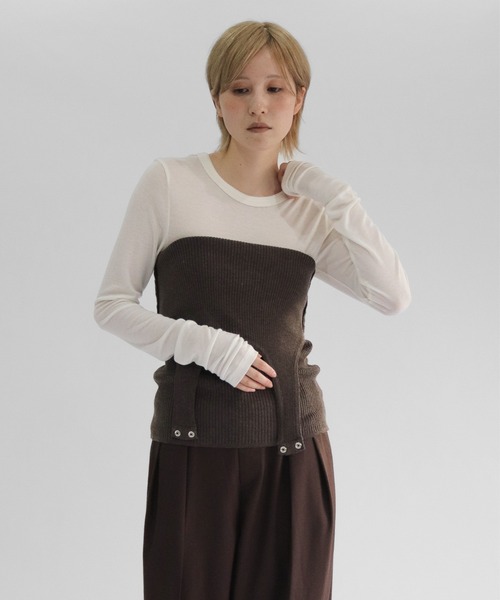 lit(リット)の「Mulch WAY Knit Tanktop(ニット/セーター・レディース・チャコールグレー/ブラウン・FREE)」の14枚目の写真