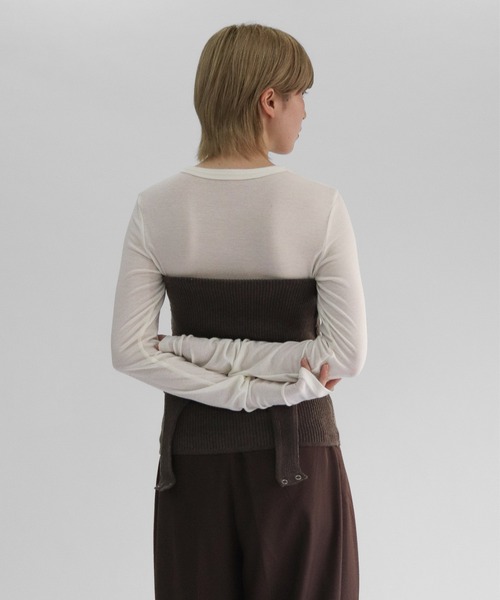 lit(リット)の「Mulch WAY Knit Tanktop(ニット/セーター・レディース・チャコールグレー/ブラウン・FREE)」の15枚目の写真