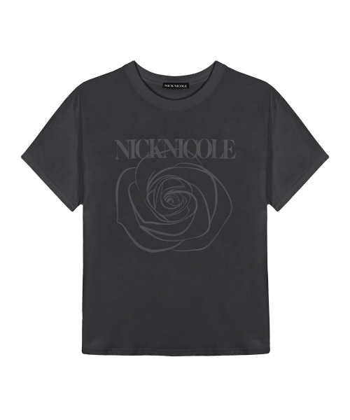 NICK&NICOLE(ニックアンドニコール)の「BIG ROSE SLEEVE TOP_CHARCOAL(Tシャツ/カットソー・レディース・その他・FREE)」の4枚目の写真