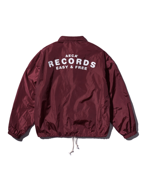 AECA(エイカ)の「AECA RECORD SHOP NYLON COACH JACKET-BURGUNDY(ナイロンジャケット・メンズ・その他・SMALL/MEDIUM/LARGE)」の3枚目の写真