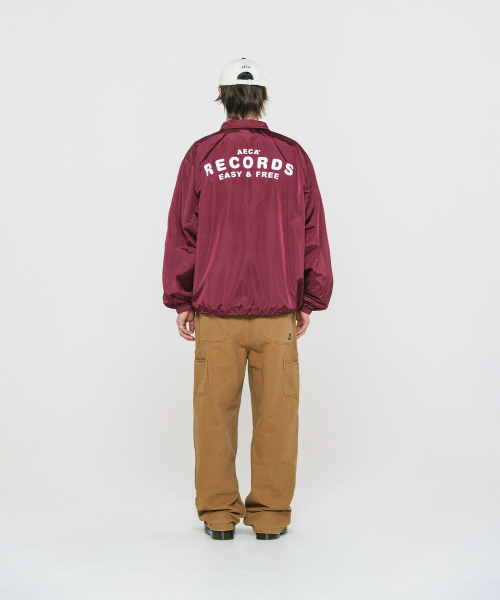 AECA(エイカ)の「AECA RECORD SHOP NYLON COACH JACKET-BURGUNDY(ナイロンジャケット・メンズ・その他・SMALL/MEDIUM/LARGE)」の5枚目の写真