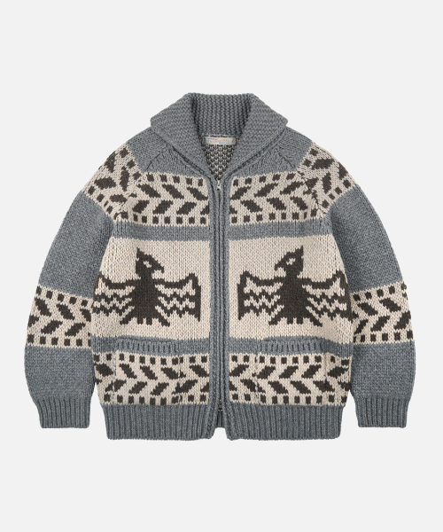 THUNDERBIRD HEAVY COWICHAN JACKET — серая куртка Cowichan
