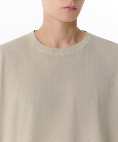 MUSINSA STANDARD（ムシンサスタンダード）の「ピグメントオーバーサイズクルーネックTシャツ[クリーム]（Tシャツ/カットソー・メンズ・その他・SMALL/MEDIUM/LARGE/X-LARGE/XX-LARGE/XXX-LARGE）」の3枚目の写真