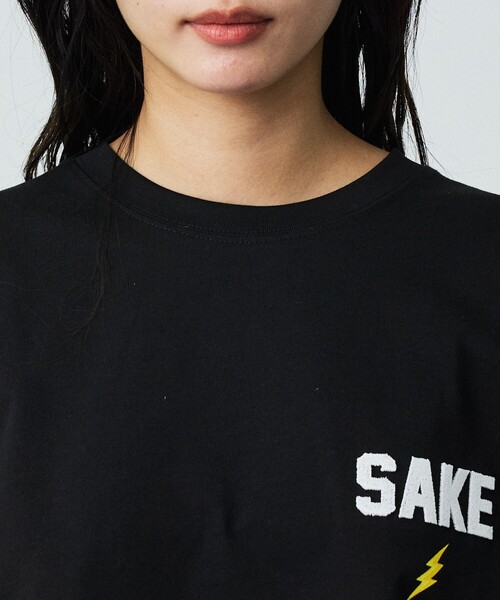 ABAHOUSE(アバハウス)の「【YOIDORE / ヨイドレ】KAMINARISAMA / 雷様 刺繍ロングTシャツ/ユニセックス(Tシャツ/カットソー・メンズ・ホワイト/エメラルド/ブラック・M/L)」の12枚目の写真