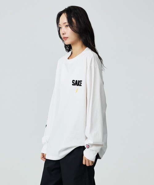 ABAHOUSE(アバハウス)の「【YOIDORE / ヨイドレ】KAMINARISAMA / 雷様 刺繍ロングTシャツ/ユニセックス(Tシャツ/カットソー・メンズ・ホワイト/エメラルド/ブラック・M/L)」の14枚目の写真