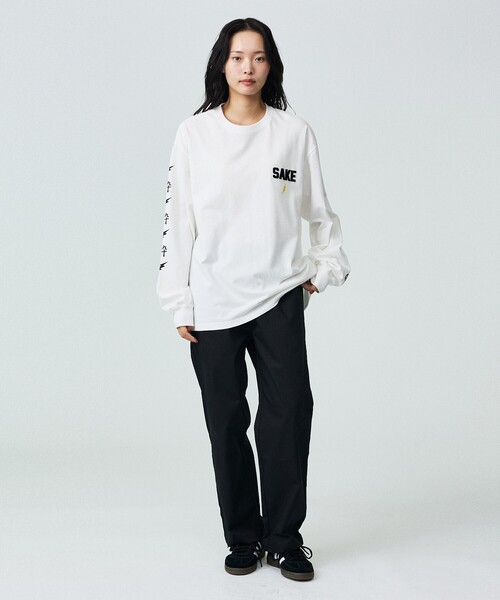 ABAHOUSE(アバハウス)の「【YOIDORE / ヨイドレ】KAMINARISAMA / 雷様 刺繍ロングTシャツ/ユニセックス(Tシャツ/カットソー・メンズ・ホワイト/エメラルド/ブラック・M/L)」の15枚目の写真