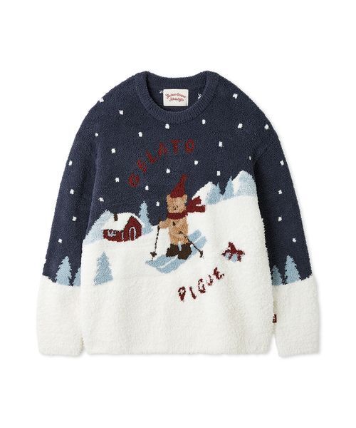 ジェラートピケ オム【HOLIDAY】スキーベアジャガードプルオーバー　L gelato pique（ジェラートピケ）の「【HOLIDAY】【HOMME】スキーベア