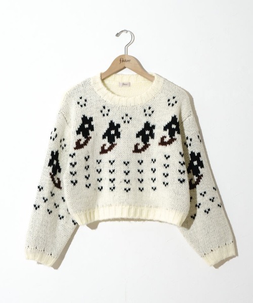 flower（フラワー）の「フローラルノルディックニット（ニット/セーター・レディース・アイボリー/グレー・FREE）」の16枚目の写真