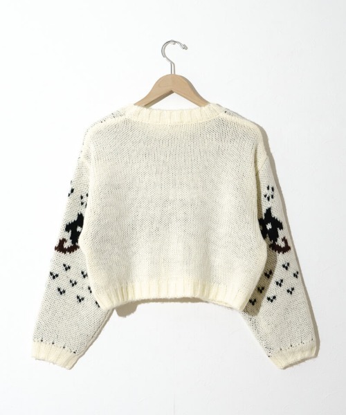 flower（フラワー）の「フローラルノルディックニット（ニット/セーター・レディース・アイボリー/グレー・FREE）」の19枚目の写真