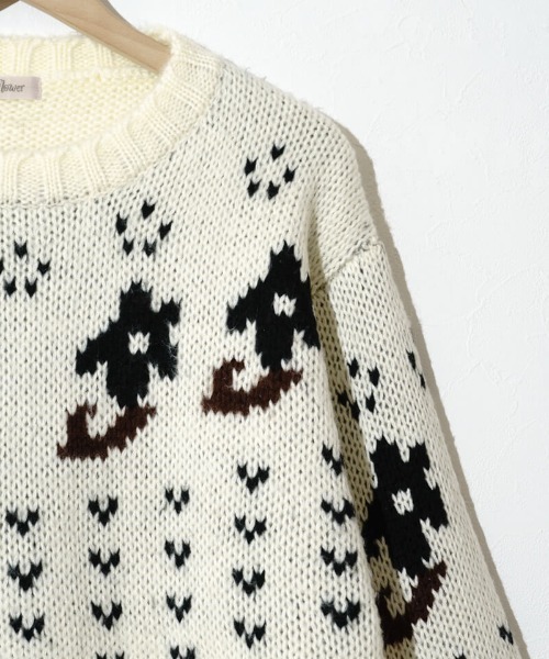 flower（フラワー）の「フローラルノルディックニット（ニット/セーター・レディース・アイボリー/グレー・FREE）」の22枚目の写真