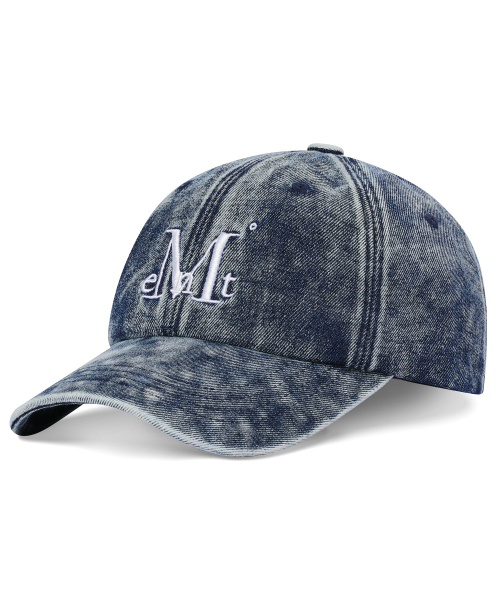 MUCENT（ムセント）の「シグネチャーボールキャップ（ストーンウォッシングデニム）（キャップ・レディース・ブルー系・FREE）」の2枚目の写真