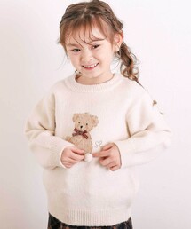 SLAP SLIP（スラップスリップ）の「ウマクマネコアニマルモチーフニットトップス(80~130cm)（ニット/セーター）」