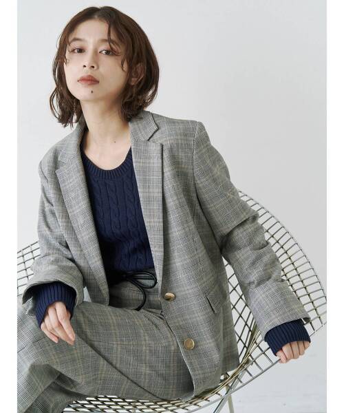 TONAL(トーナル)の「ウォームツイルシングルジャケット(テーラードジャケット・レディース・ベージュ/ブラウン/ネイビー/その他・SMALL/MEDIUM)」の4枚目の写真