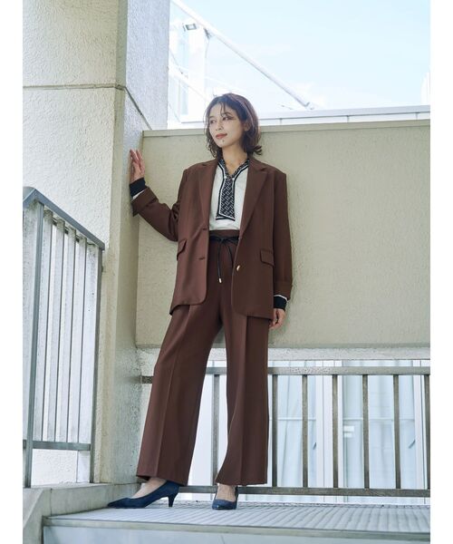 TONAL(トーナル)の「ウォームツイルシングルジャケット(テーラードジャケット・レディース・ベージュ/ブラウン/ネイビー/その他・SMALL/MEDIUM)」の13枚目の写真