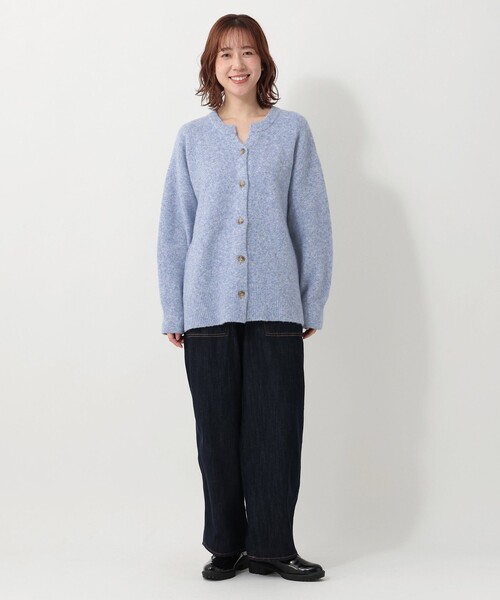 Afternoon Tea（アフタヌーンティー）の「チビVネックカーディガン（カーディガン/ボレロ・レディース・ブルー/グレー/ライトグレー・MEDIUM）」の10枚目の写真