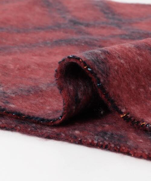 SENSE OF PLACE by URBAN RESEARCH（センスオブプレイスバイアーバンリサーチ）の「ラインチェックボリュームマフラー（マフラー・メンズ・レッド/オレンジ・ONE）」の5枚目の写真