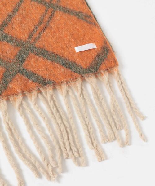 SENSE OF PLACE by URBAN RESEARCH（センスオブプレイスバイアーバンリサーチ）の「ラインチェックボリュームマフラー（マフラー・メンズ・レッド/オレンジ・ONE）」の12枚目の写真