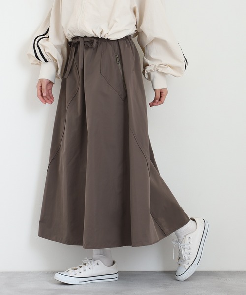 EGLANTINE(エグランティーヌ)の「EGLANTINE ポリエステルスカート(スカート・レディース・ベージュ/オレンジ/パープル/モカ・40)」の19枚目の写真