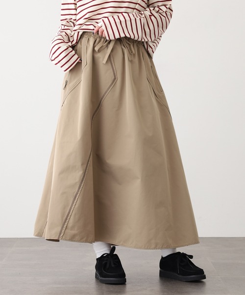 EGLANTINE(エグランティーヌ)の「EGLANTINE ポリエステルスカート(スカート・レディース・ベージュ/オレンジ/パープル/モカ・40)」の22枚目の写真