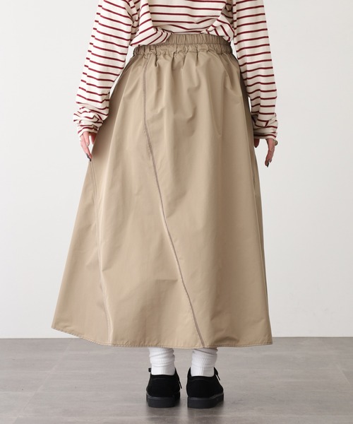 EGLANTINE(エグランティーヌ)の「EGLANTINE ポリエステルスカート(スカート・レディース・ベージュ/オレンジ/パープル/モカ・40)」の10枚目の写真