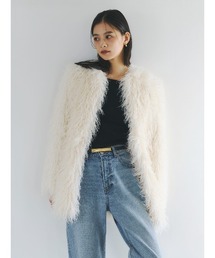 anuans｜アニュアンスのノーカラーコート（ホワイト/白色系・フェイク