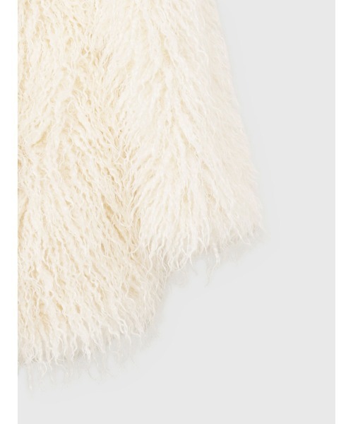 ECOPELボリュームファーコート（ノーカラーコート）｜anuans（ア