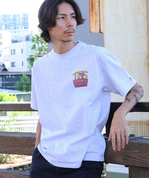 The Endless Summer(エンドレスサマー)の「TES 4BUHI BURGER-TEE/ Tシャツ(Tシャツ/カットソー・メンズ・ホワイト/ピンク/アイボリー/グレー・SMALL/MEDIUM/LARGE/X-LARGE/XX-LARGE)」の1枚目の写真