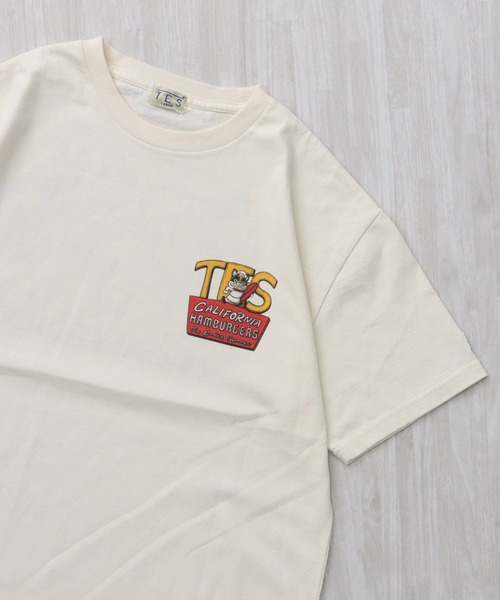 The Endless Summer(エンドレスサマー)の「TES 4BUHI BURGER-TEE/ Tシャツ(Tシャツ/カットソー・メンズ・ホワイト/ピンク/アイボリー/グレー・SMALL/MEDIUM/LARGE/X-LARGE/XX-LARGE)」の15枚目の写真